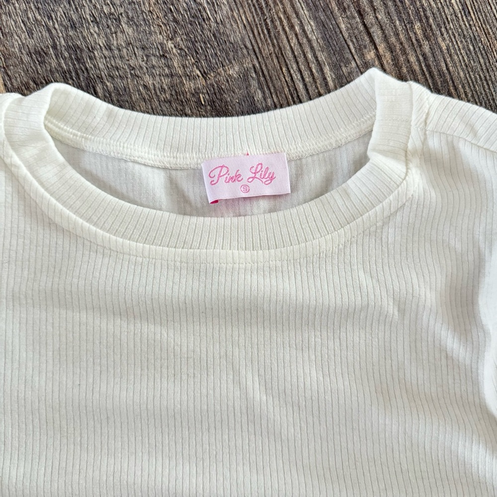 Pink Lily Ruffle T Shirt - Picture 3 of 3
